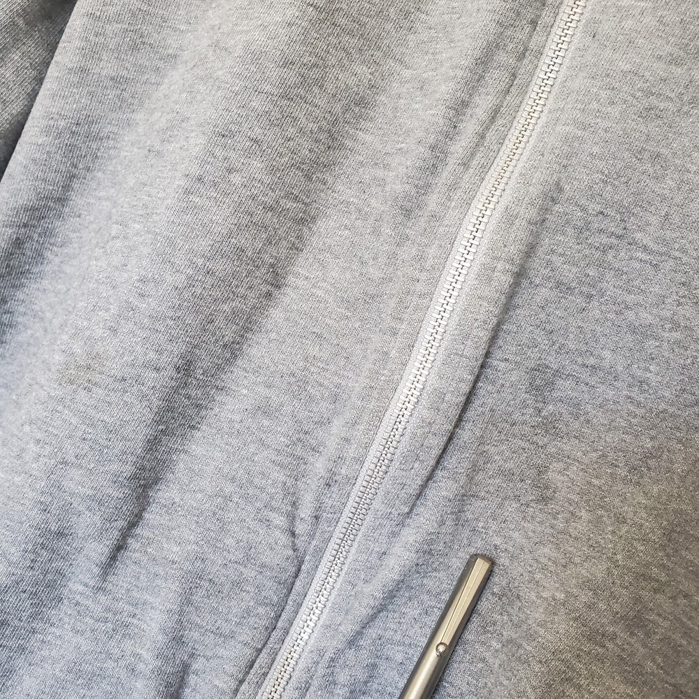 ASOS Mens XL Full Zip Sweatshirt Heather Gray Bomber Jacket Mock Neck Relax Fit - Picture 5 of 16